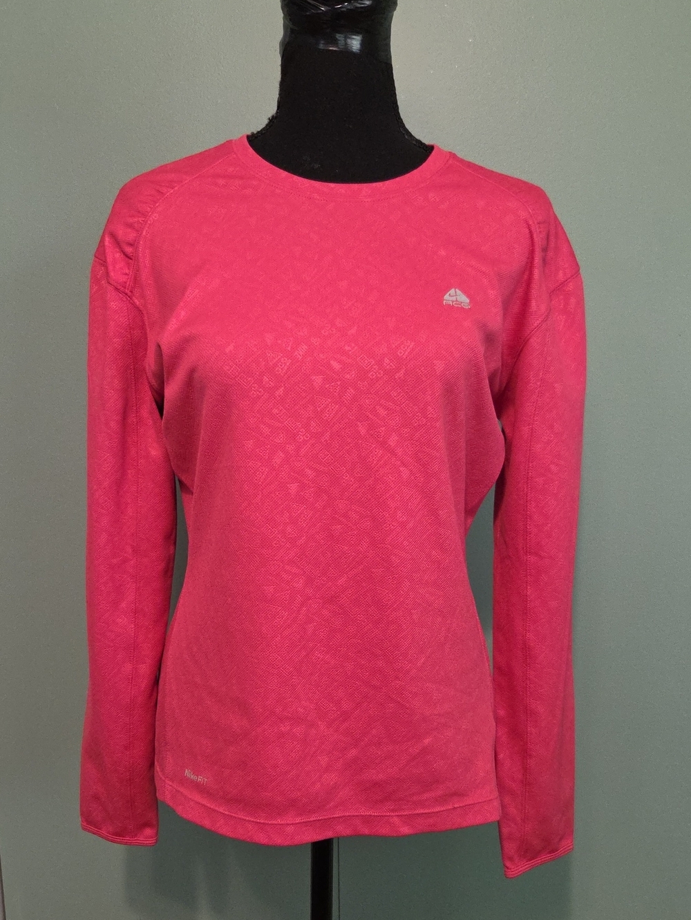 Nike Women's Hot Pink Long-Sleeve Performance Tee